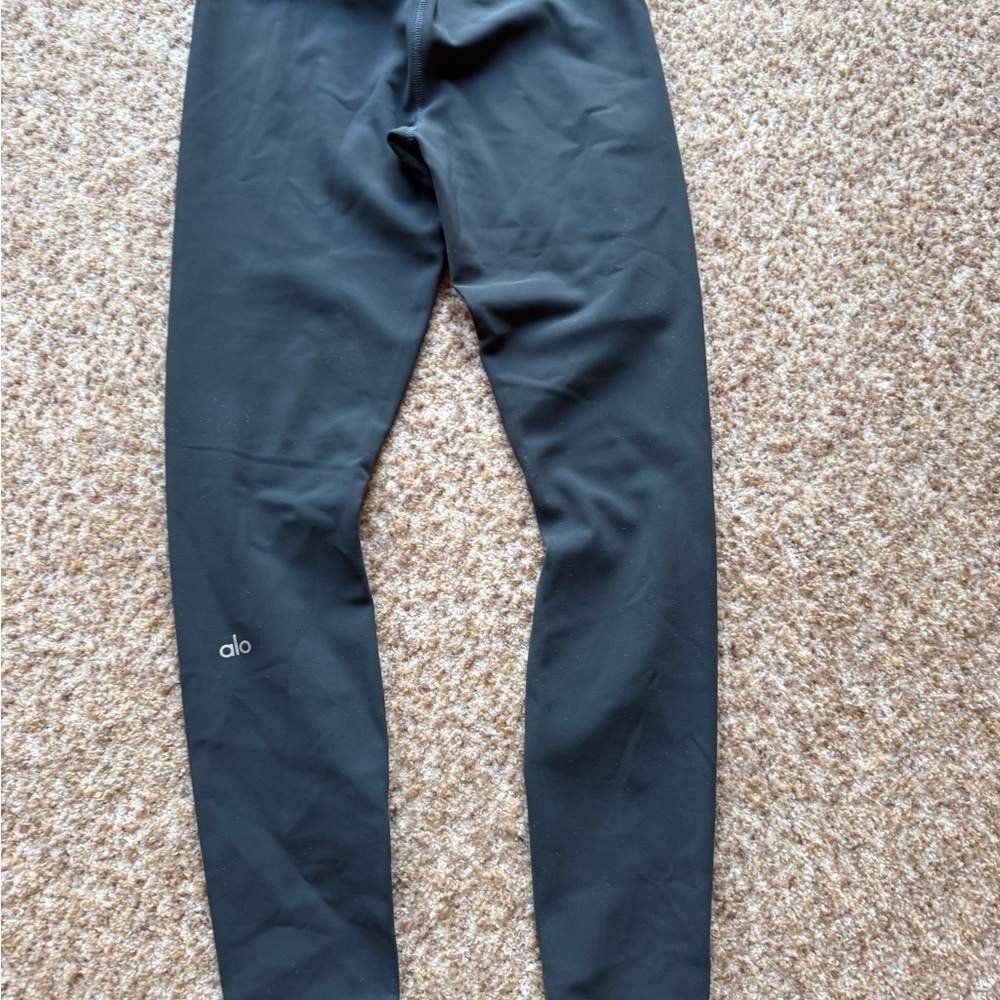 ALO YOGA HIGH-WAIST RIPPED WARRIOR LEGGING Small Anthracite - Picture 4 of 5
